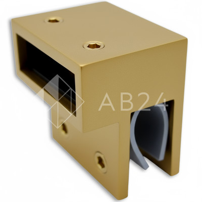 Держатель стекла FDC-33 торцевой 30х10 горизонтальный, нержавейка/матовое золото