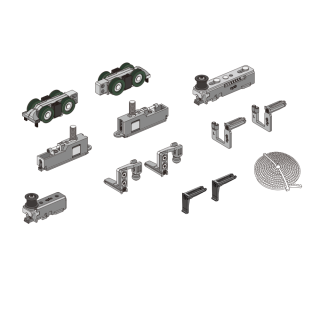 Механизм FDS-19.3L центральной двери для 3-х дверной раздвижной системы Диона FDS-19, левое открывание