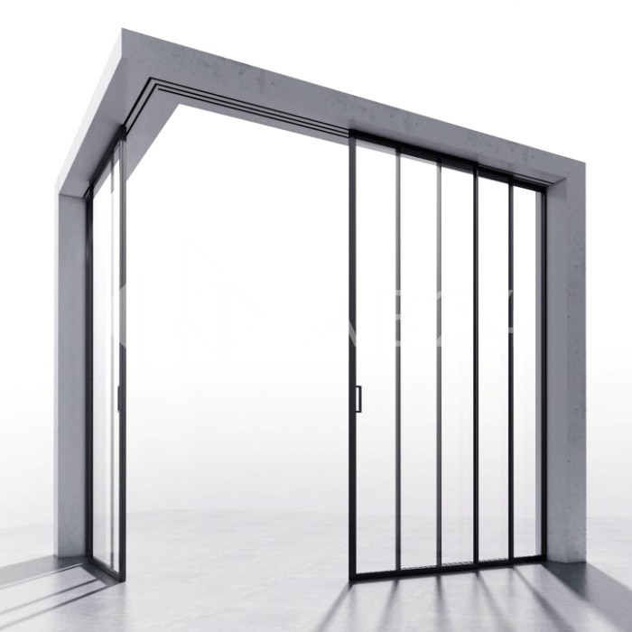 Механизм FDS-19.3L центральной двери для 3-х дверной раздвижной системы FDS-19, левое открывание