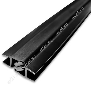 FDPP-812.8-DEF PVC/BL: Уплотнитель с дефектом узкопрофильный магнит.90°, 180°черн.2.5м под 8мм