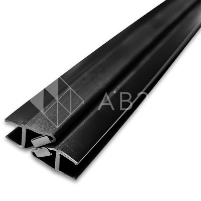 FDPP-812.8-DEF PVC/BL: Уплотнитель с дефектом узкопрофильный магнит.90°, 180°черн.2.5м под 8мм