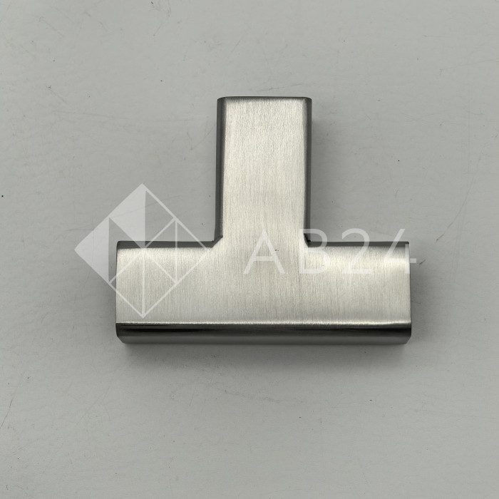 Соединитель трубы FDC-63, 15х15 Т-образный, нержавейка/матовый