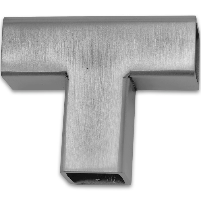 Соединитель трубы FDC-63, 15х15 Т-образный, нержавейка/матовый