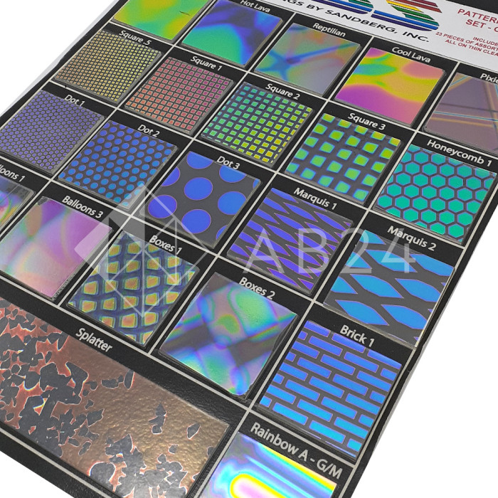 Набор дихроичного стекла для фьюзинга CBS Dichroic System 96, Clear,1 гориз.полоска