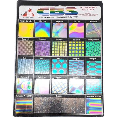 Набор дихроичного стекла для фьюзинга CBS Dichroic System 96, Clear,1 гориз.полоска