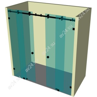 Душевая кабина раздвижная DK-103K на коннекторах