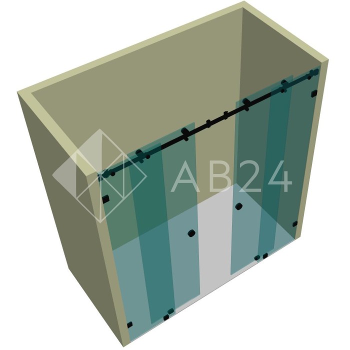 Душевая кабина раздвижная DK-103K на коннекторах