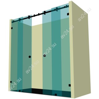 Душевая кабина раздвижная DK-103K на коннекторах