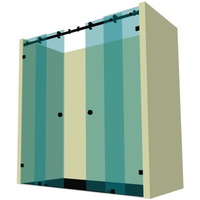 Душевая кабина раздвижная DK-103K на коннекторах