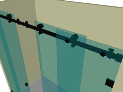 Душевая кабина раздвижная DK-103K на коннекторах