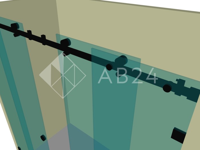 Душевая кабина раздвижная DK-103K на коннекторах