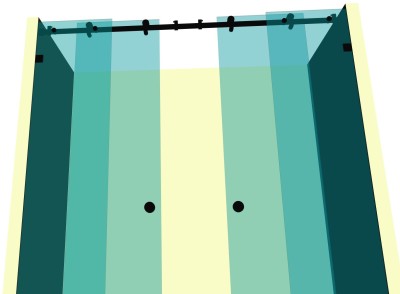 Душевая кабина раздвижная DK-103K на коннекторах