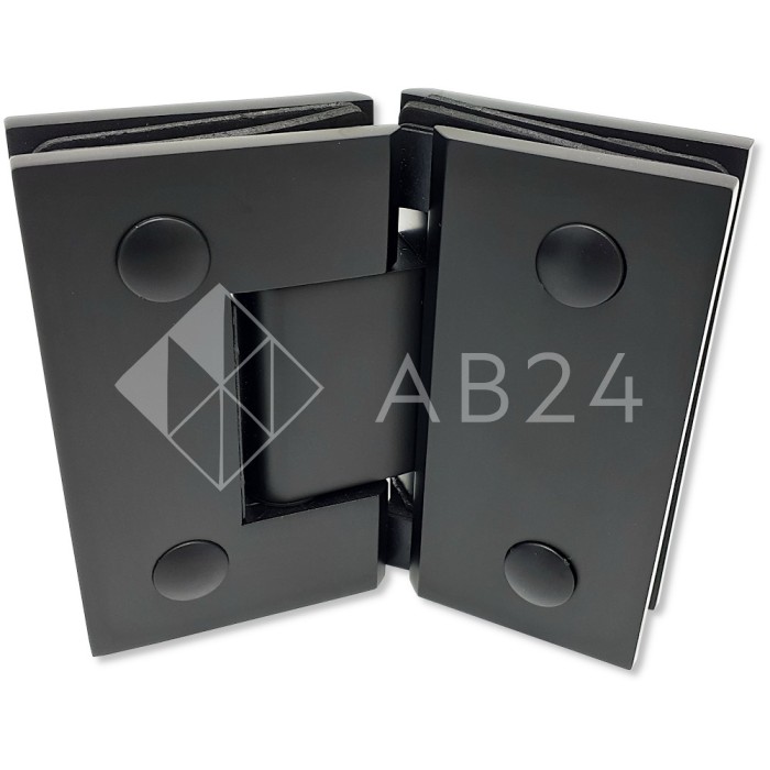 Петля Альфа α FDP-154 Премиум стекло-стекло 135°, нержавейка/черный