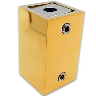 Крепление FDC-60 трубы 15х15 к стене, нержавейка/золото