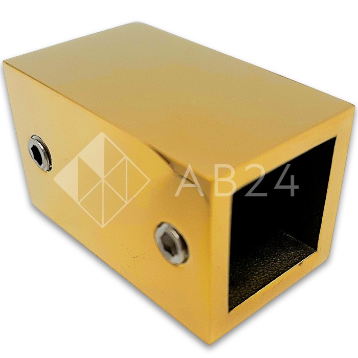 Крепление FDC-60 трубы 15х15 к стене, нержавейка/золото