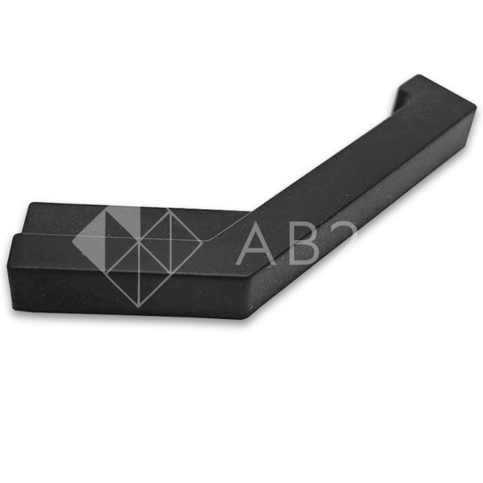 Заглушка угловая FDPA-432R, 135° Правая для порога, ПВХ/черный