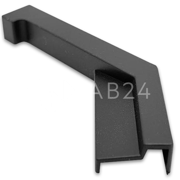 Заглушка угловая FDPA-432R, 135° Правая для порога, ПВХ/черный