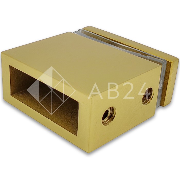 Крепление FDC-34 трубы 30х10 к стеклу, нержавейка/матовое золото