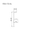 Крышка трека FDS-172.2-DEF с дефектом для раздвижной системы FDS-17 длина 2 м, алюминий/черный