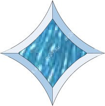 Бевелс AV229G звезда 80 х 80 мм