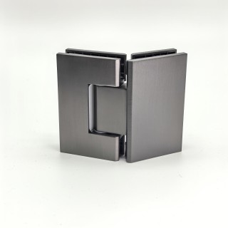 Петля Альфа FDP-14 стекло-стекло 135°, нержавейка/оружейная сталь