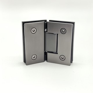 Петля Альфа FDP-14 стекло-стекло 135°, нержавейка/оружейная сталь