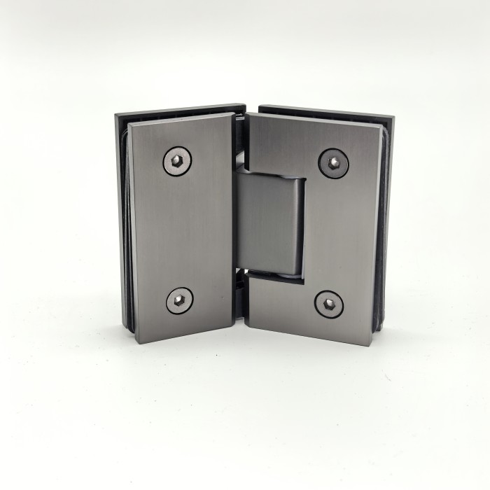 Петля Альфа FDP-14 стекло-стекло 135°, нержавейка/оружейная сталь