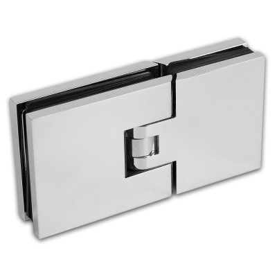 Петля Аврора FDP-181 с дефектом, стекло-стекло 180° с крышками, латунь/хром