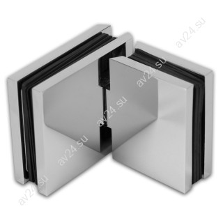 Петля Аврора FDP-181 с дефектом, стекло-стекло 180° с крышками, латунь/хром