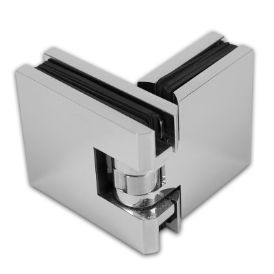 Петля Аврора FDP-181 с дефектом, стекло-стекло 180° с крышками, латунь/хром