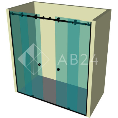 Душевая кабина раздвижная DK-103P в опорный профиль