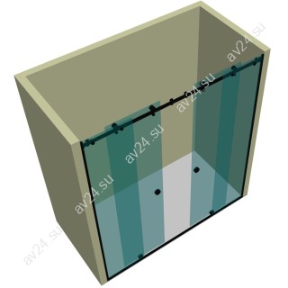 Душевая кабина раздвижная DK-103P в опорный профиль