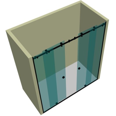 Душевая кабина раздвижная DK-103P в опорный профиль