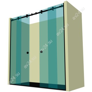 Душевая кабина раздвижная DK-103P в опорный профиль