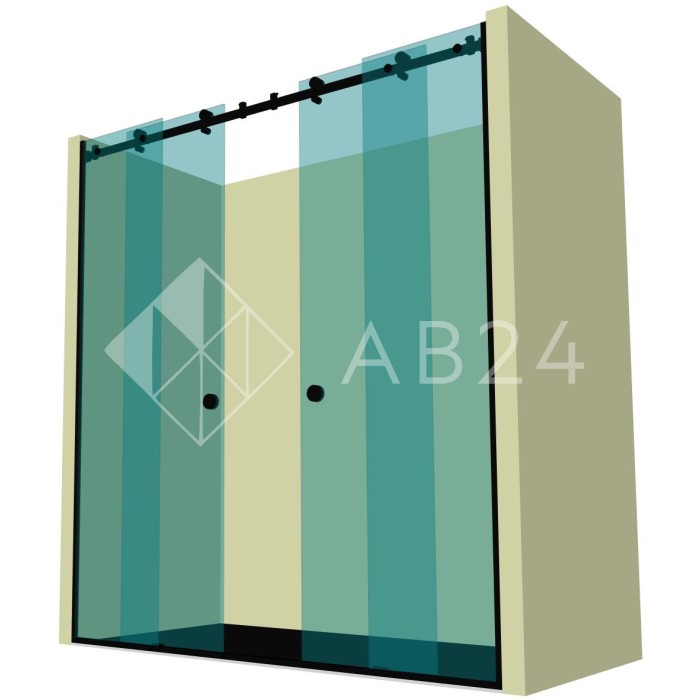 Душевая кабина раздвижная DK-103P в опорный профиль