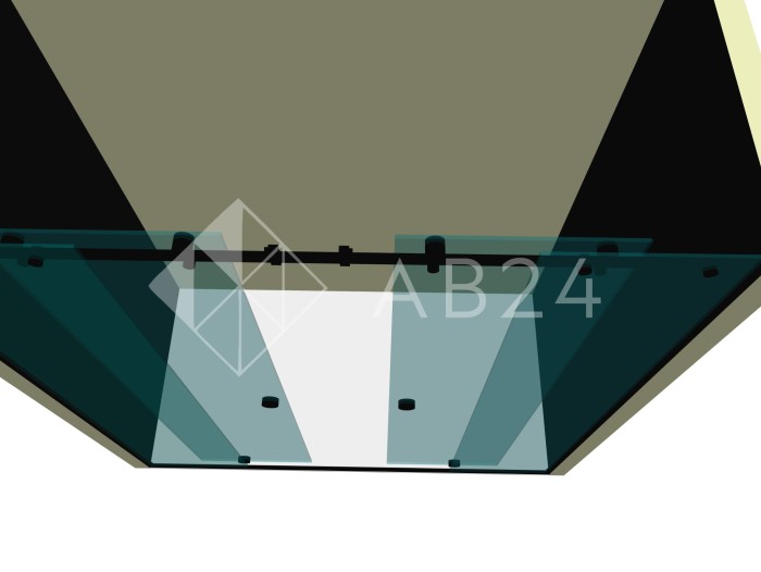 Душевая кабина раздвижная DK-103P в опорный профиль