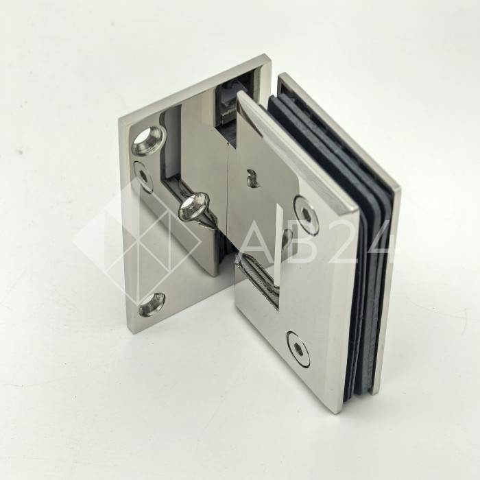 Петля Бета β FDP-20 стена-стекло с бок. креплением, нержавейка/полированный