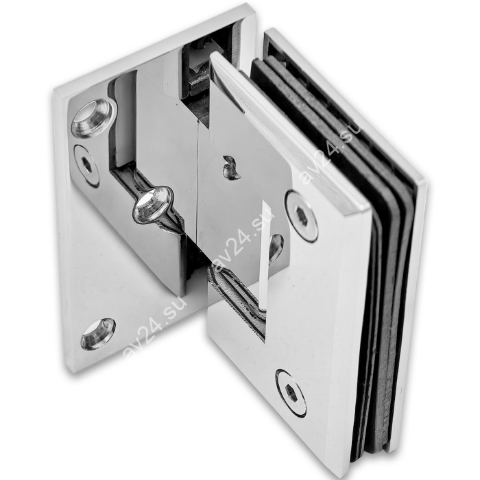 Петля Бета β FDP-20 стена-стекло с бок. креплением, нержавейка/полированный