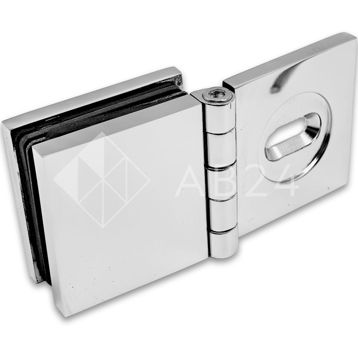 Коннектор для стекла Пегас FDK-100, 45x45 мм стена-стекло 0°-180°, латунь/хром