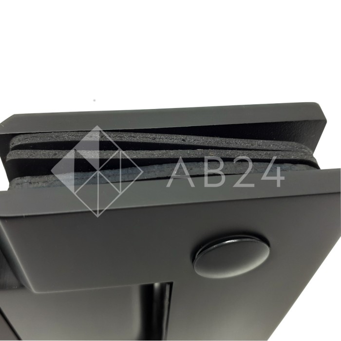 Петля Альфа α FDP-152 Премиум стекло-стекло 180°, нержавейка/черный