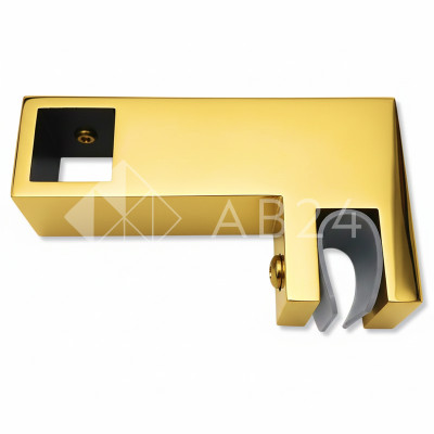 Держатель стекла FDC-55 сквозной 15х15 горизонтальный, нержавейка/золото