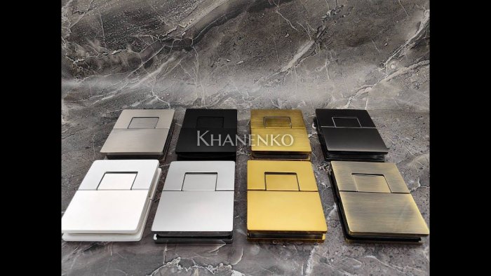 Петля Афина FDP-132 стекло-стекло 180°, латунь/розовое золото