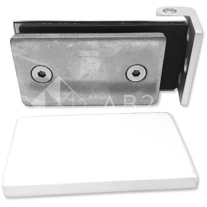 Петля FMP-12.1 для межкомнатной двери из стекла на коробку, алюминий/анодированный