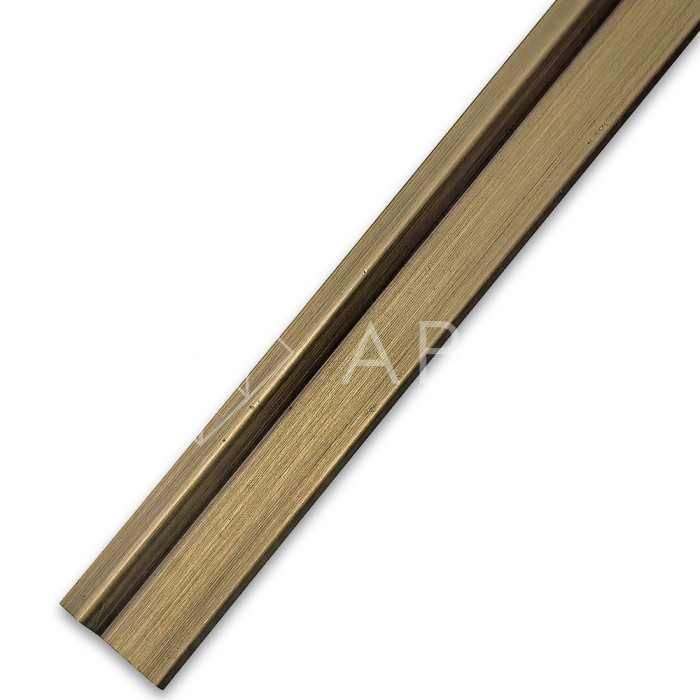 Порог алюминиевый FDPA-43.15 для душевой 1.5 м, алюминий/бронза