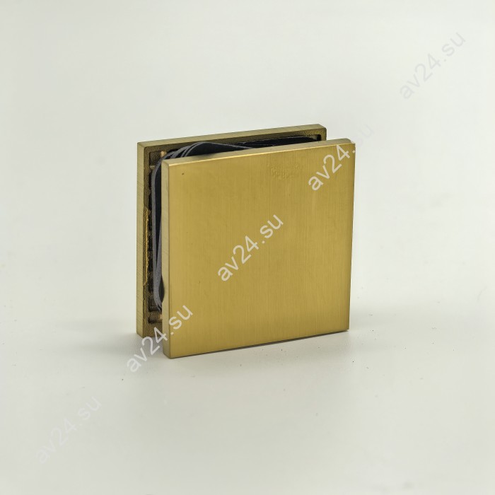 Коннектор для стекла Альфа α FDK-12, стена-стекло 90°, нержавейка/брашированное золото