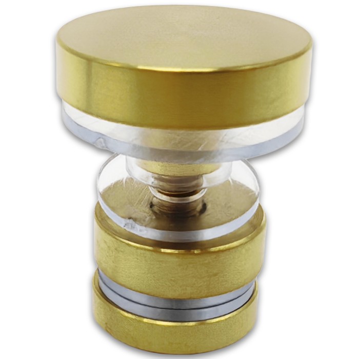 Крепление трека к стеклу FDS-32 с дефектом, нержавейка/брашированное золото