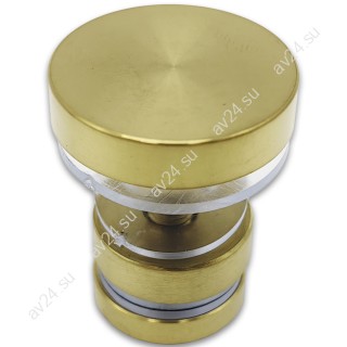 Крепление трека к стеклу FDS-32 с дефектом, нержавейка/брашированное золото