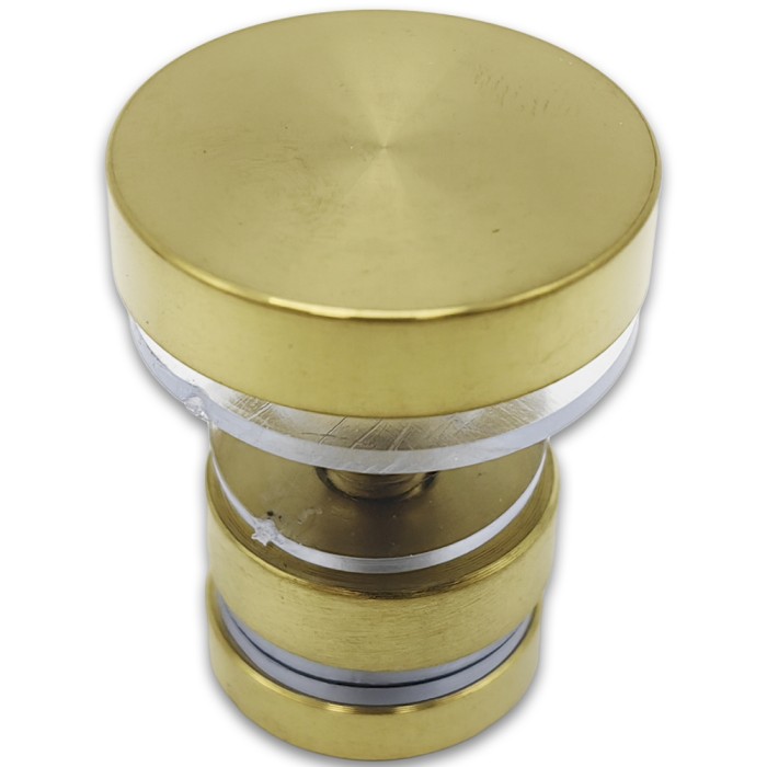 Крепление трека к стеклу FDS-32 с дефектом, нержавейка/брашированное золото