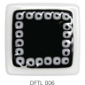 Фьюзинг квадрат DFTL 006 бело-черного цвета, 6 см