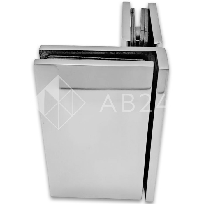 Петля Альфа α FDP-153 Премиум стекло-стекло 90°, нержавейка/полированный